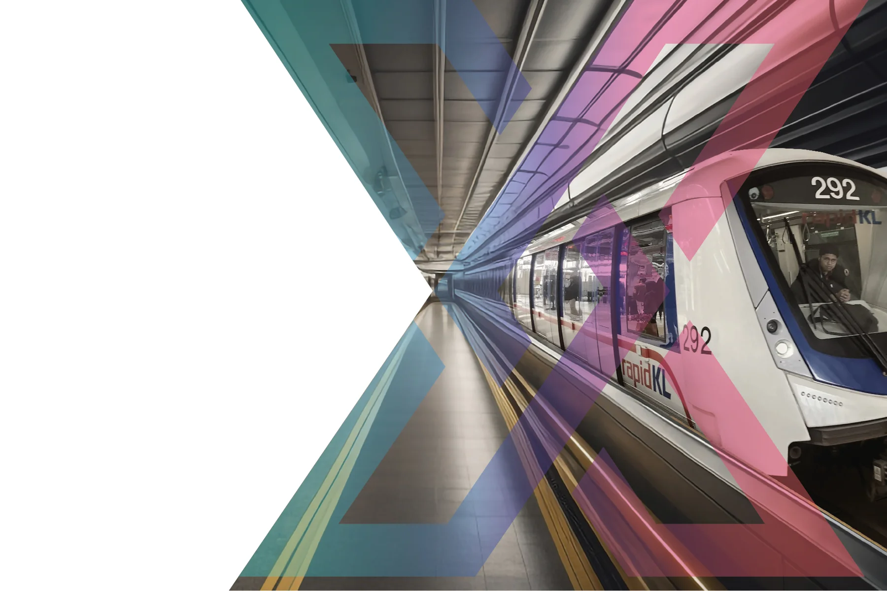 Official CentriX rail-themed project artwork; illustrative, not a photograph of Dang Wangi station