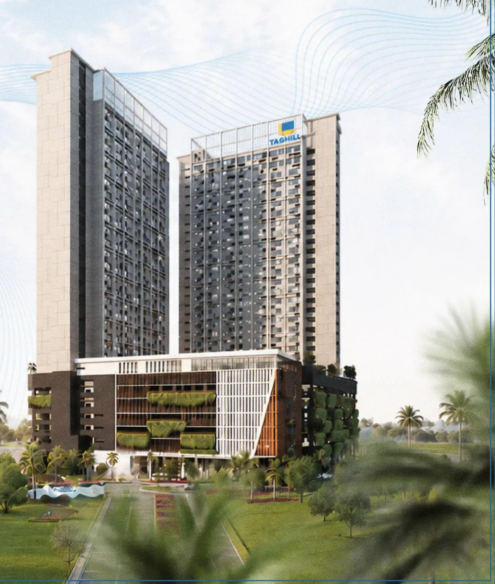 Tagbay Suites Melaka — Tagbay Suites twin tower facade, artist impression