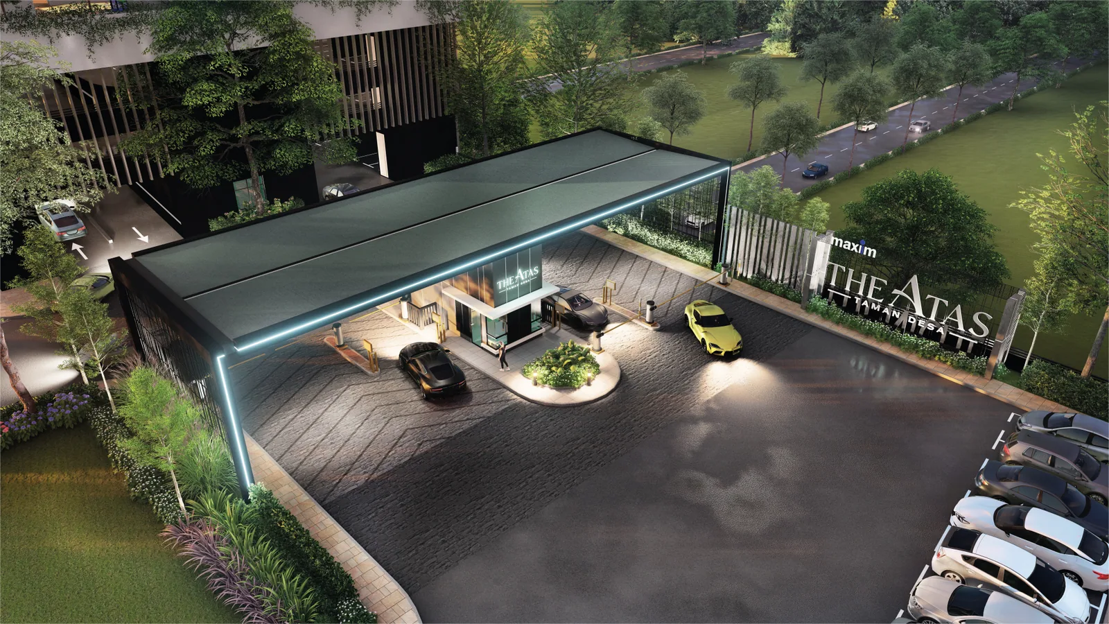 The Atas Taman Desa — Arrival forecourt