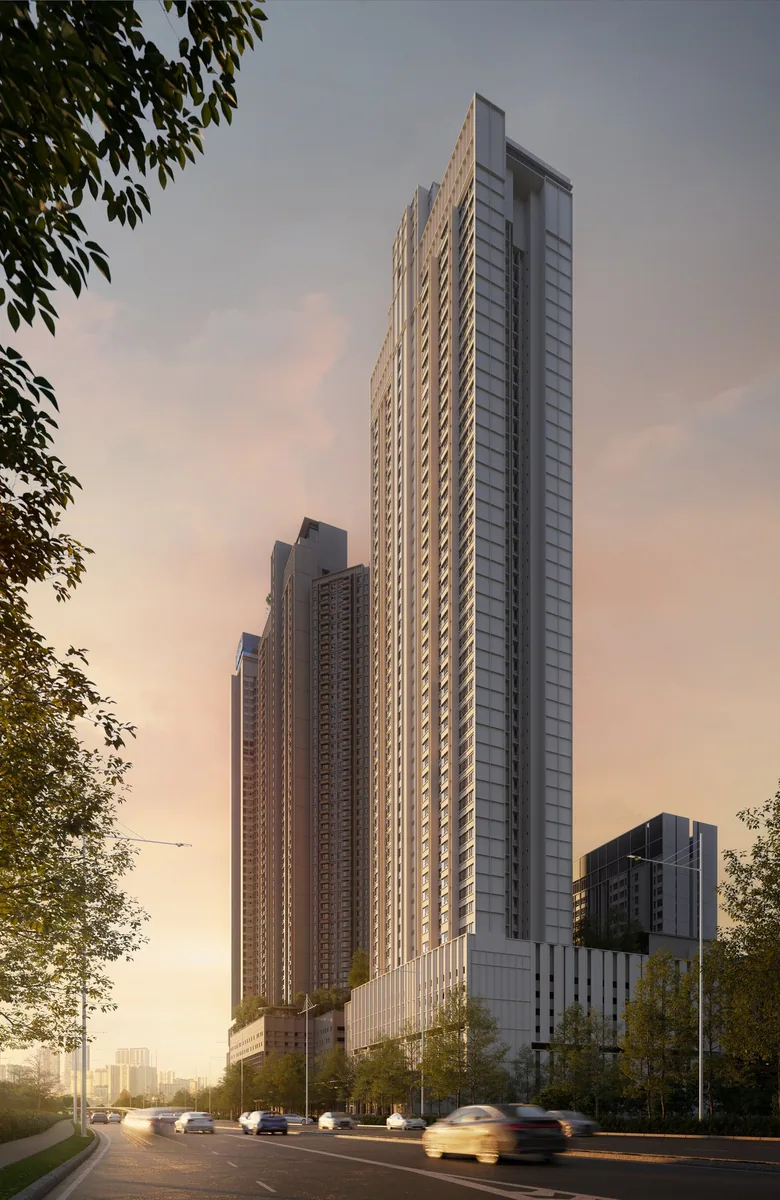 The Lighthauz Phase 2 Gelugor — Capehauz exterior at dusk — Lighthauz Phase 2