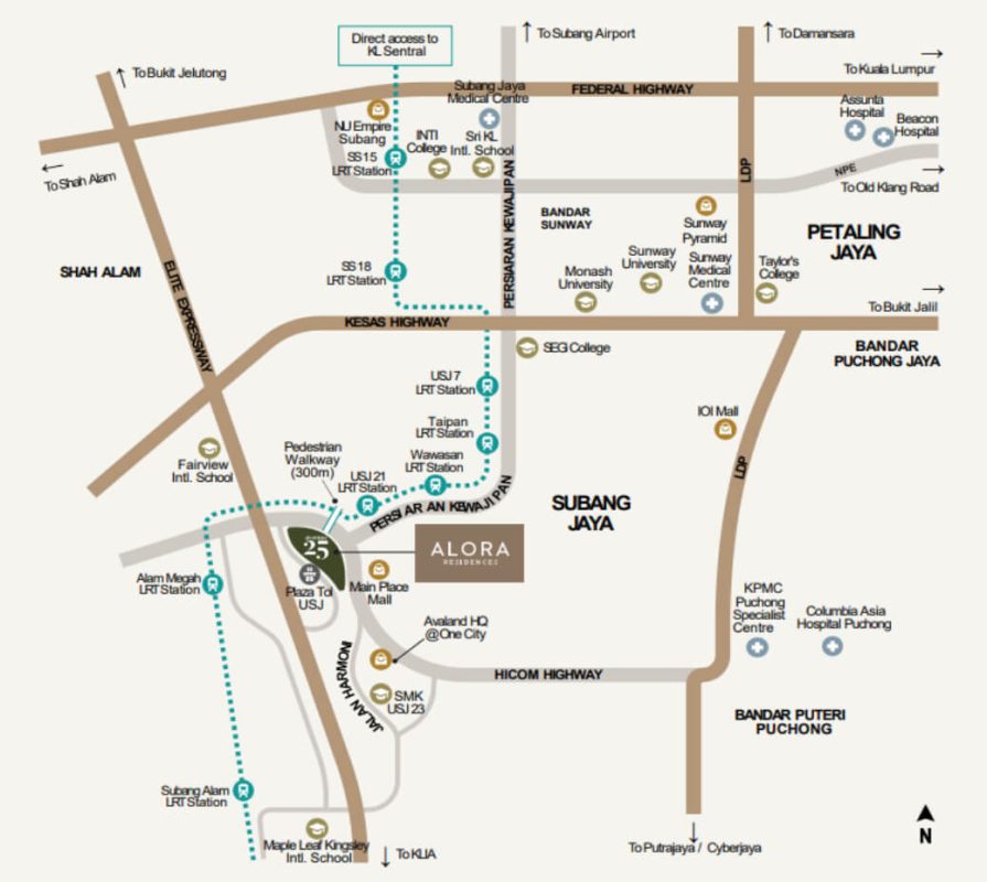 Alora Residence Subang Jaya Map (1)