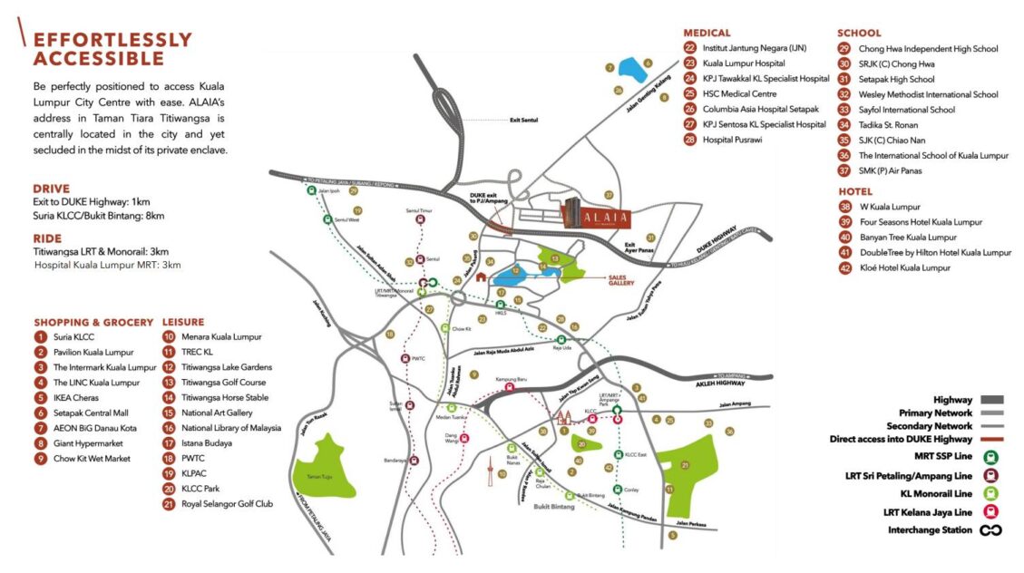 Alaia Titiwangsa Map